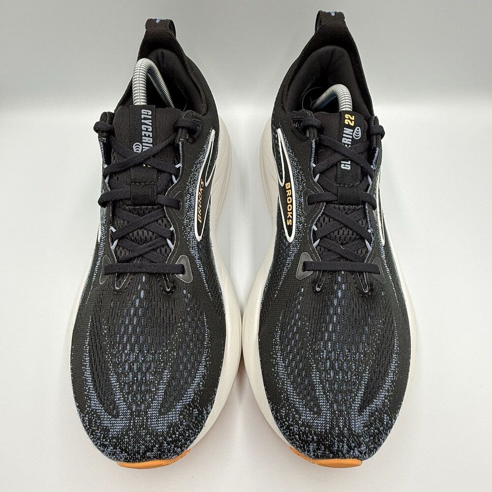 Brooks Glycerin 22 Mens Size 11 Black White Blue Athletic Running Shoes Sneakers - Picture 6 of 9